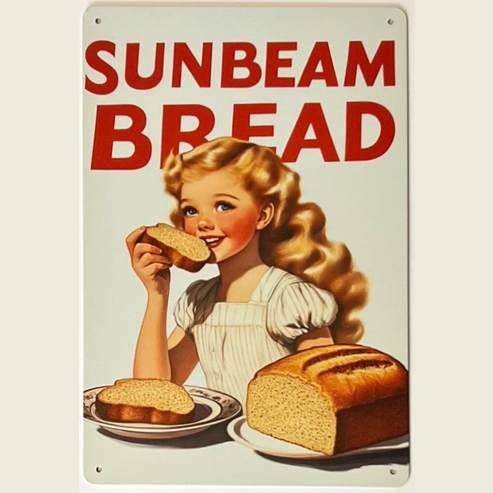 Sunbeam Bread Vintage Novelty Metal Sign 12 x 8 Wall Art Home & Garden:Home Décor:Plaques & Signs Style Your Walls