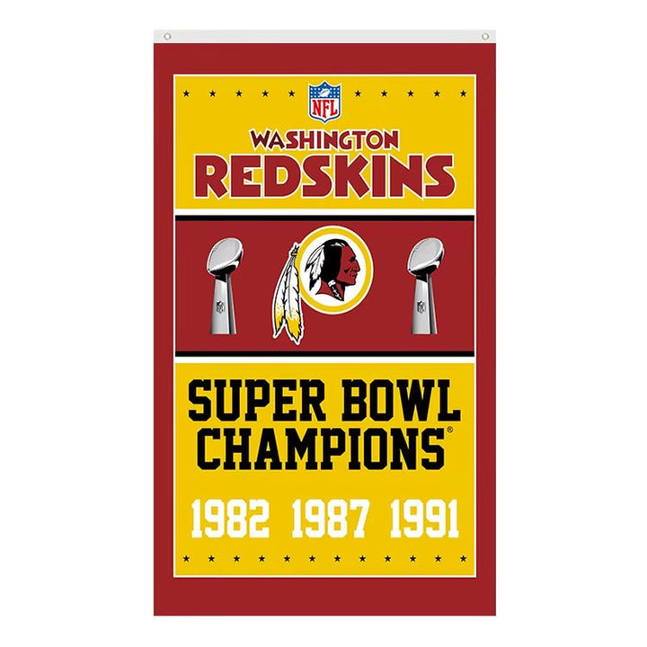 Washington Redskins Super Bowl Champions Novelty Flag Banner NEW! 3 ft x 5 ft Home & Garden:Yard, Garden & Outdoor Living:Décor:Flags Style Your Walls