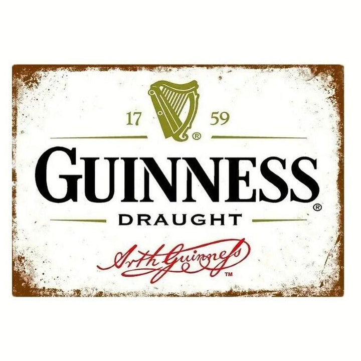 Guinness Draught Beer Vintage Novelty Metal Sign 12" x 8" Wall Art Home & Garden:Home Décor:Plaques & Signs Style Your Walls