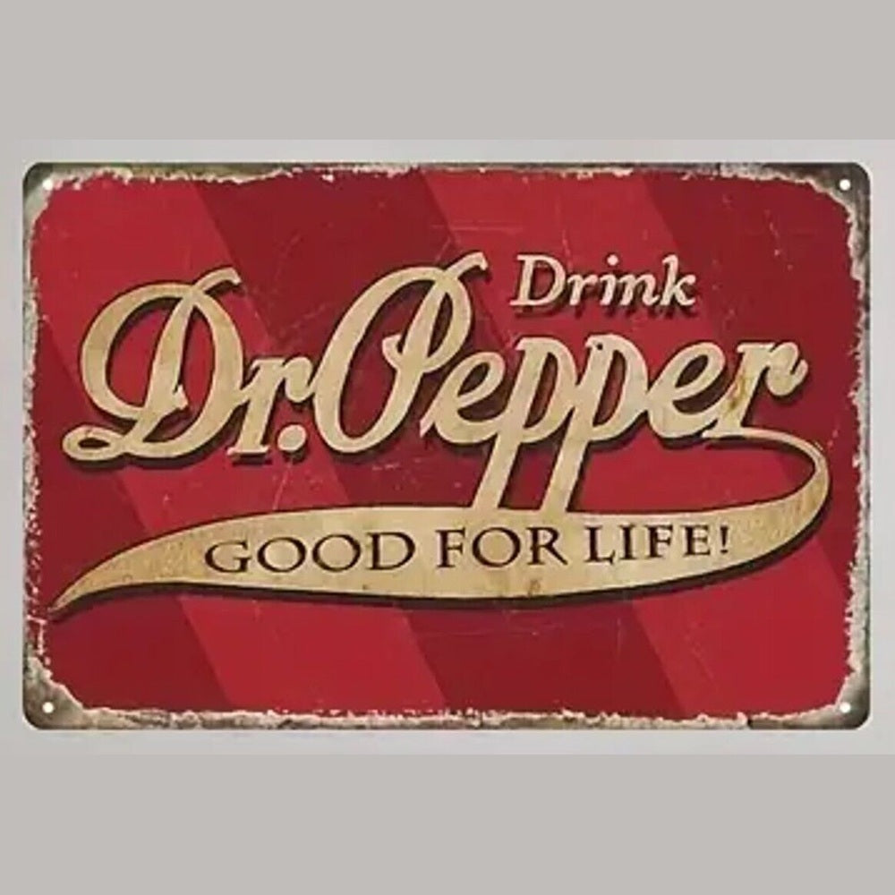 Dr. Pepper Good For Life Vintage Novelty Metal Sign 12" x 8" Wall Art Home & Garden:Home Décor:Plaques & Signs Style Your Walls