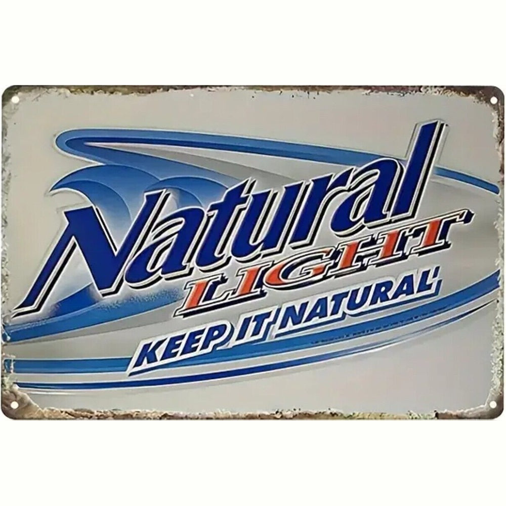 Natural Light Beer Vintage Novelty Metal Sign 8" x 12" Wall Art Home & Garden:Home Décor:Plaques & Signs Style Your Walls