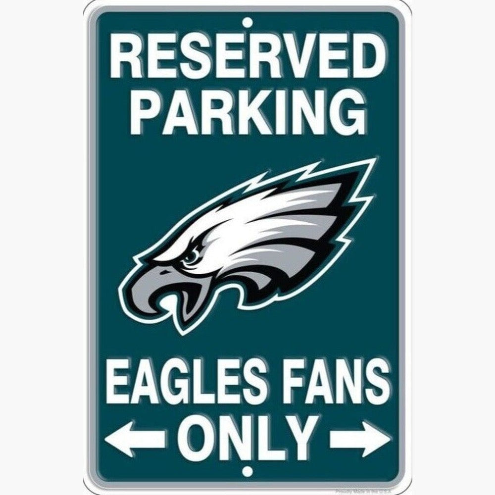 Reserved Parking Eagles Fans Only Embossed Metal Novelty Parking Sign 8" x 12" Home & Garden:Home Décor:Plaques & Signs Style Your Walls
