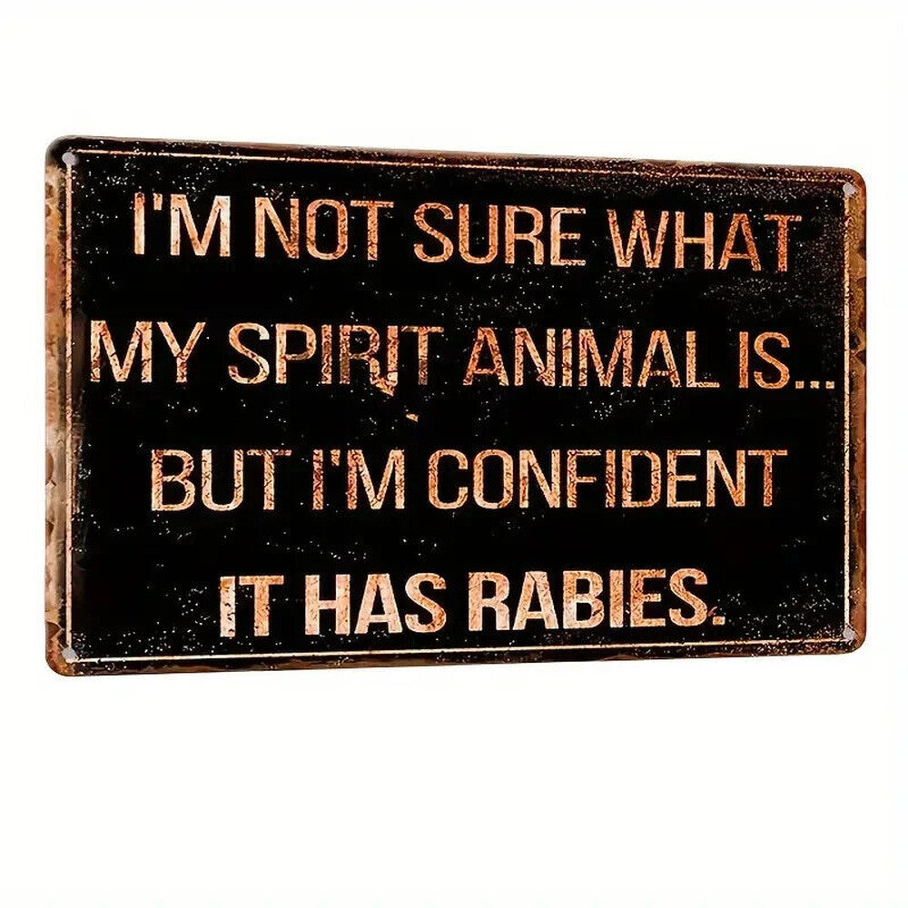 Spirit Animal Humorous Novelty Metal Sign 8" x 12" Wall Art Home & Garden:Home Décor:Plaques & Signs Style Your Walls