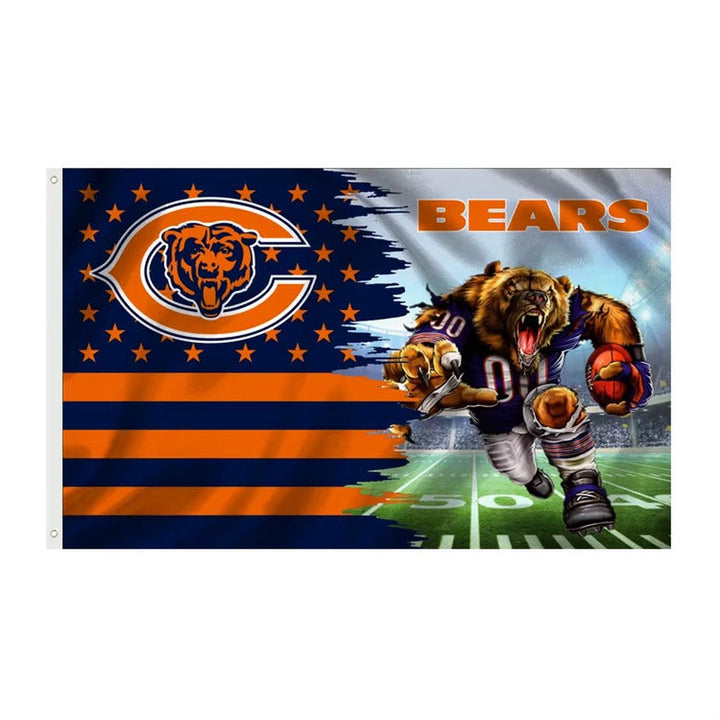 Chicago Bears 3' X 5' Graphic Flag Banner With Grommets New! Sports Mem, Cards & Fan Shop:Fan Apparel & Souvenirs:Football-NFL Style Your Walls