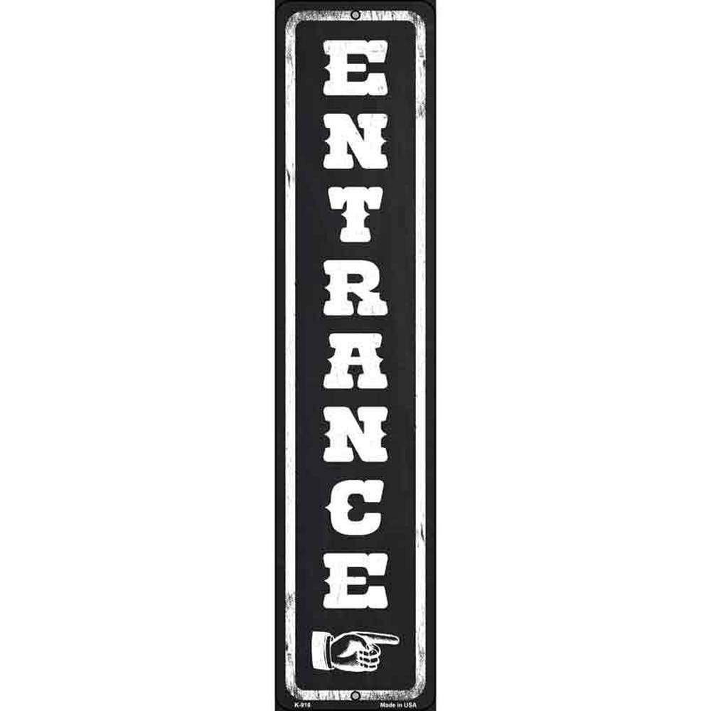 Entrance to the Right Novelty Metal Street Sign 18" x 4" Home & Garden:Home Décor:Plaques & Signs Style Your Walls