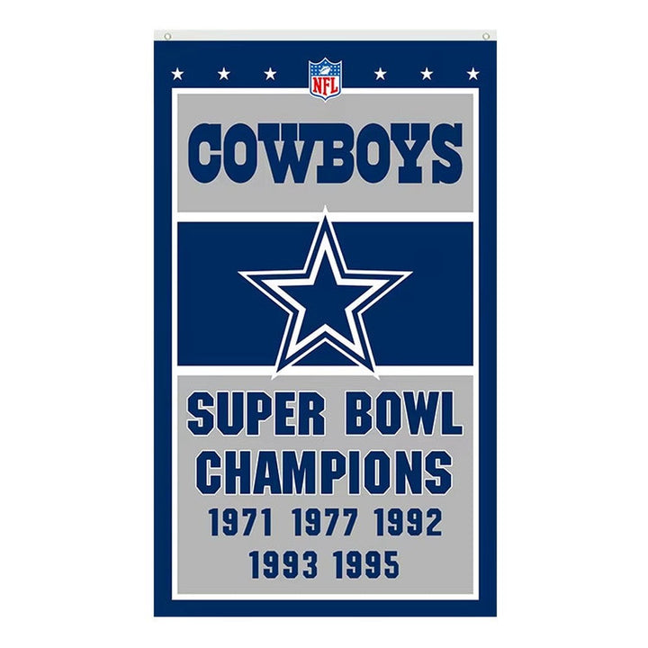 Dallas Cowboys Super Bowl Champions Novelty Flag Banner NEW! 3 ft x 5 ft Home & Garden:Yard, Garden & Outdoor Living:Décor:Flags Style Your Walls