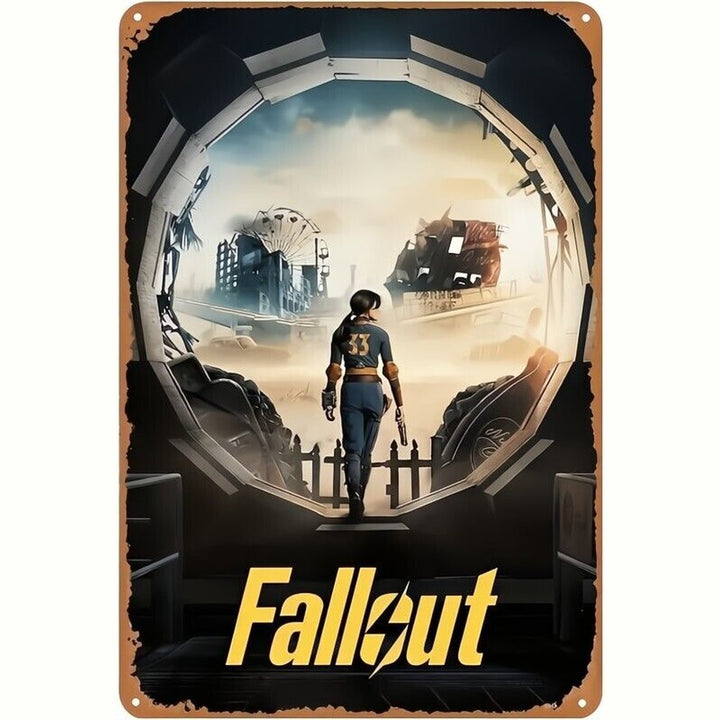 Fallout Vintage Novelty Metal Sign 12" x 8" Wall Art Home & Garden:Home Décor:Plaques & Signs Style Your Walls