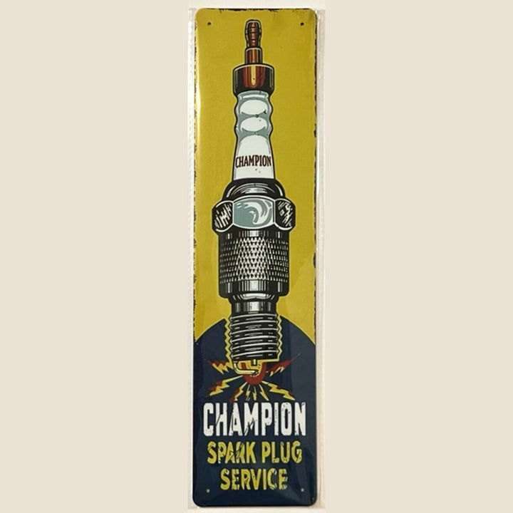 Champion Spark Plugs Novelty Metal Sign 16 x 4 Wall Art NEW! Home & Garden:Home Décor:Plaques & Signs Style Your Walls