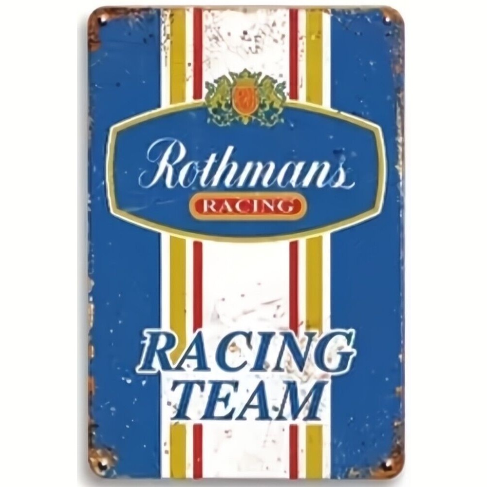 Rothman's Racing Team Vintage Novelty Metal Sign 8" x 12" Wall Art Home & Garden:Home Décor:Plaques & Signs Style Your Walls