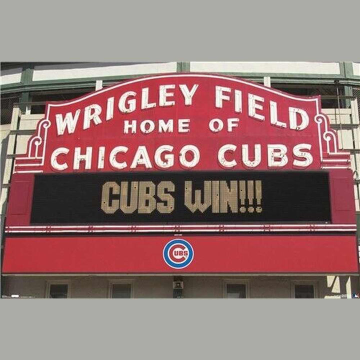Wrigley Field Marquee Sign "Cubs Win!" Poster 22.375" x 34" NEW! Home & Garden:Home Décor:Posters & Prints Style Your Walls