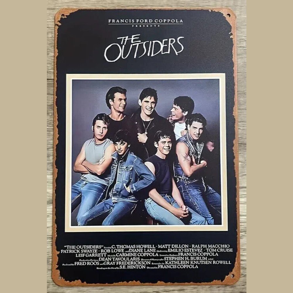 The Outsiders Movie Vintage Novelty Metal Sign 8" x 12" Home & Garden:Home Décor:Plaques & Signs Style Your Walls
