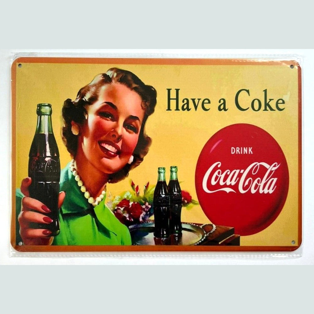 Coca-Cola Have a Coke Vintage Novelty Metal Sign 12" x 8" Wall Art Home & Garden:Home Décor:Plaques & Signs Style Your Walls
