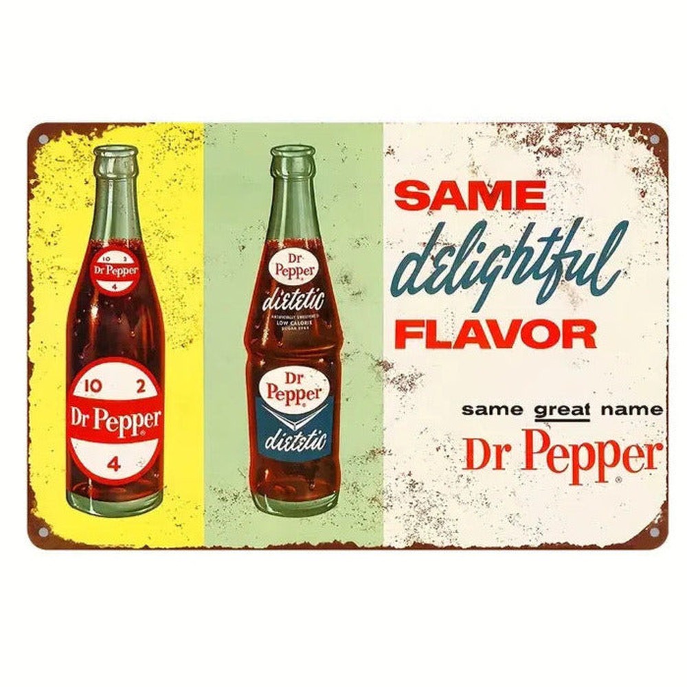 Dr. Pepper Vintage Novelty Metal Sign 12" x 8" Wall Art Home & Garden:Home Décor:Plaques & Signs Style Your Walls