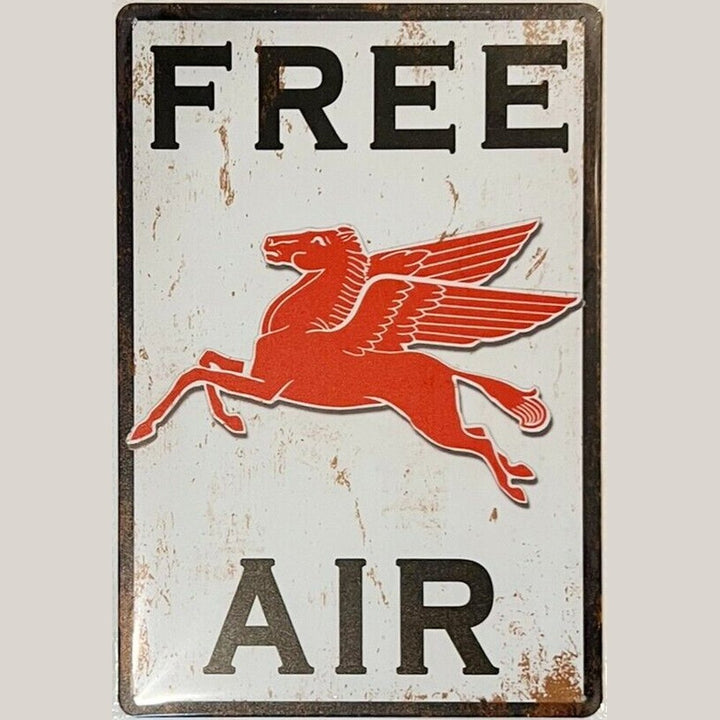 Mobil Gasoline Free Air Novelty Metal Sign 8" x 12" Wall Art Home & Garden:Home Décor:Plaques & Signs Style Your Walls