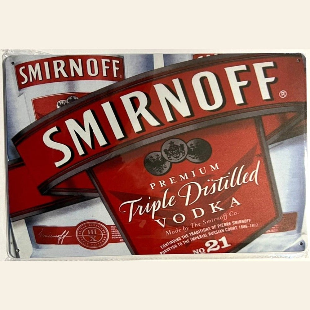 Smirnoff Premium Triple Distilled Vodka Novelty Metal Sign 12" x 8" NEW! Home & Garden:Home Décor:Plaques & Signs Style Your Walls