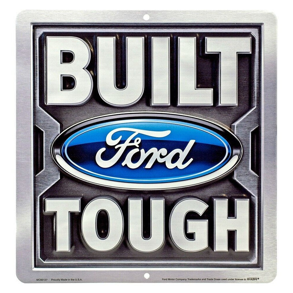 Built Ford Tough Embossed Licensed Novelty Sign 12" x 12" NEW! Home & Garden:Home Décor:Plaques & Signs Style Your Walls