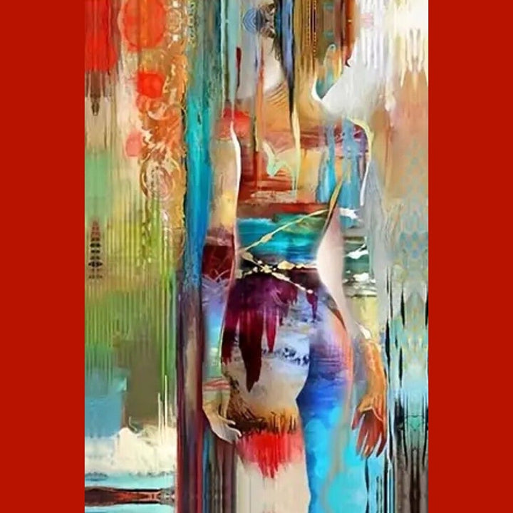 Modern Art Nude Woman Multi-Color Canvas Print 28" x 20" Stunning! NEW! Home & Garden:Home Décor:Posters & Prints Style Your Walls
