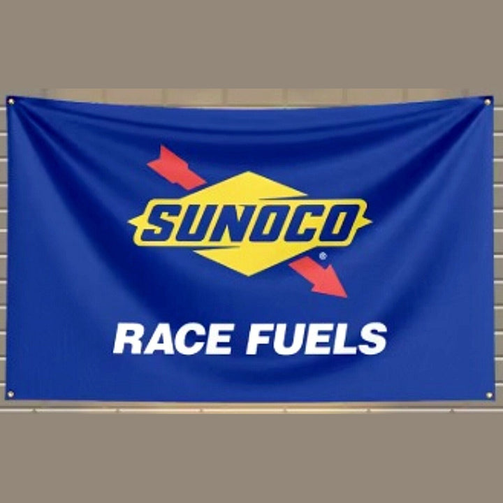 Blue Sunoco Race Fuels 3 ft x 5 ft Flag With Corner Grommets NEW! Home & Garden:Yard, Garden & Outdoor Living:Décor:Flags Style Your Walls
