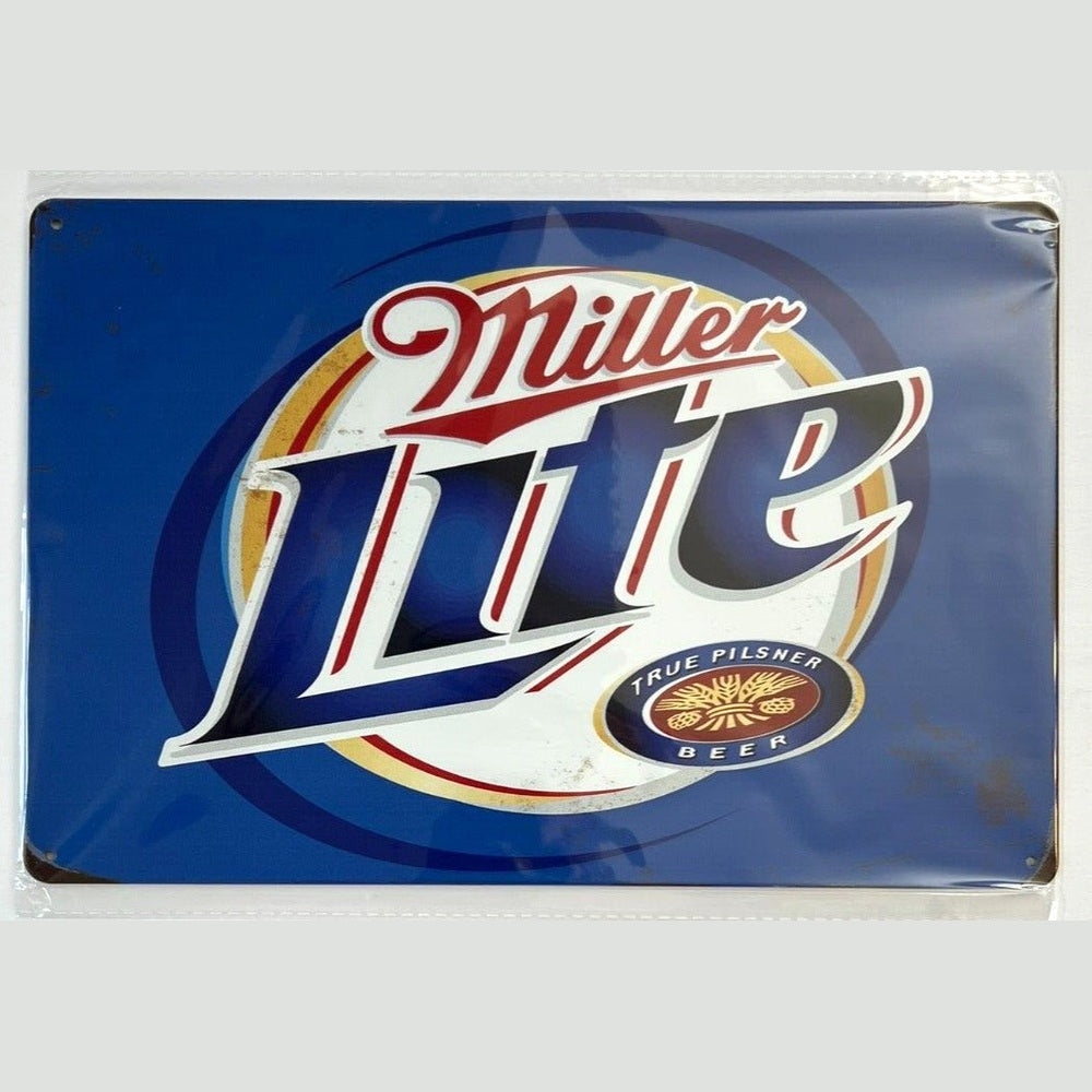 Miller Lite True Pilsner Beer Vintage 12" x 8" Metal Sign NEW! Home & Garden:Home Décor:Plaques & Signs Style Your Walls