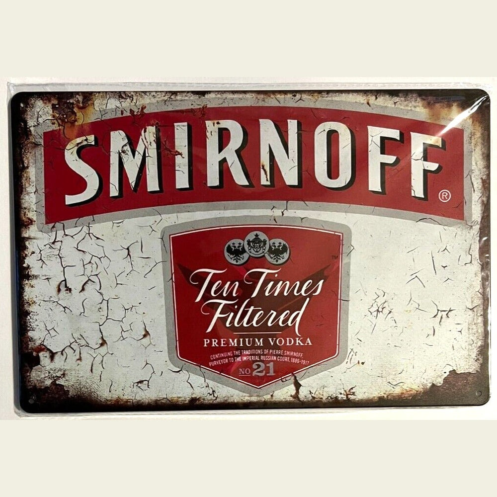 Smirnoff Ten Times Filtered Premium Vodka Novelty Metal Sign 12" x 8" NEW! Home & Garden:Home Décor:Plaques & Signs Style Your Walls