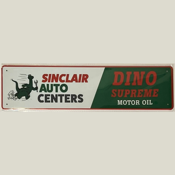 Sinclair Auto Centers Dino Supreme Novelty Metal Sign 16 x 4 Wall Art NEW! Home & Garden:Home Décor:Plaques & Signs Style Your Walls
