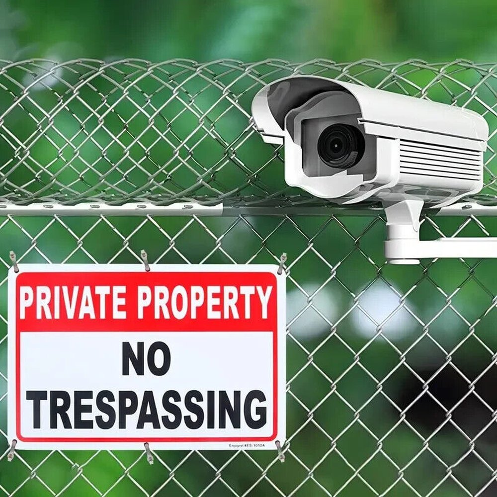 Private Property No Trespassing Rigid Aluminum Sign, 10" x 7" NEW! Home & Garden:Home Décor:Plaques & Signs Style Your Walls