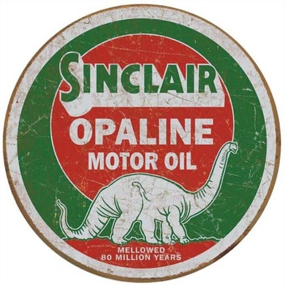 Sinclair Opaline Motor Oil Novelty Metal 12 in Circular Sign Home & Garden:Home Décor:Plaques & Signs Style Your Walls