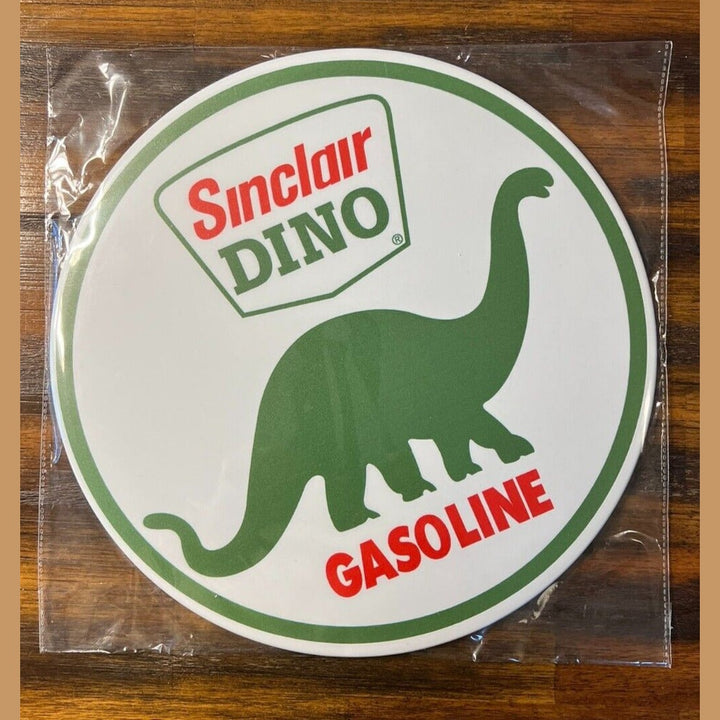 Sinclair Dino Motor Oil Hem Wrapped Novelty 12" Diameter Circular Sign NEW! Home & Garden:Home Décor:Plaques & Signs Style Your Walls