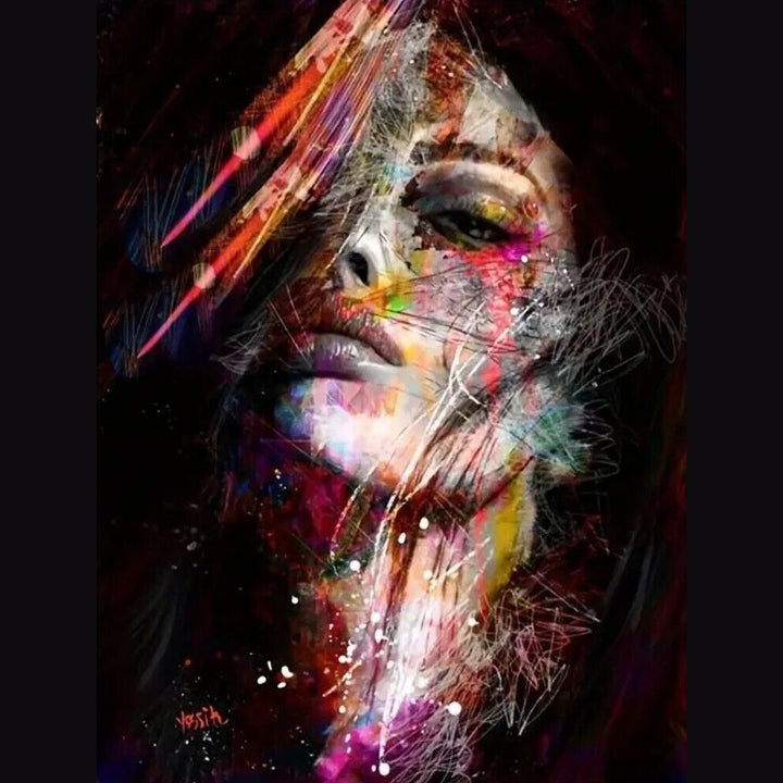 Nordic Style Graffiti Beauty Abstract Female Canvas Print NEW! 12 in x 16 in Home & Garden:Home Décor:Posters & Prints Style Your Walls