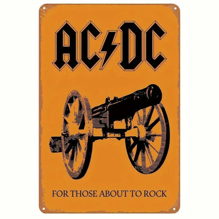 AC/DC For Those About To Rock Retro Metal Sign 8" x 12" Wall Art Home & Garden:Home Décor:Plaques & Signs Style Your Walls