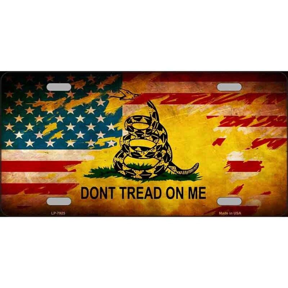 Don't Tread On Me US Flag Novelty Metal License Plate eBay Motors:Parts & Accessories:Car & Truck Parts & Accessories:Exterior Parts & Accessories:License Plates & Frames Style Your Walls