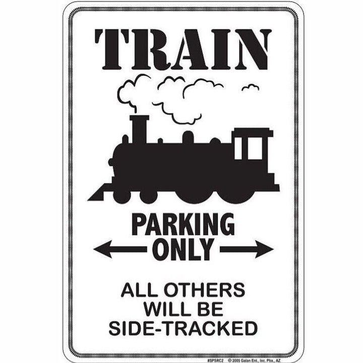 Train Parking Only Vintage Novelty Metal Sign 12 x 8 Home & Garden:Home Décor:Plaques & Signs Style Your Walls