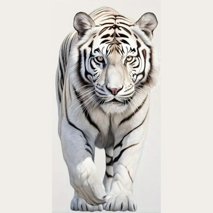 Realistic White Tiger 3D Wall Decal 23.6" x 11.8" NEW! Home & Garden:Home Décor:Decals, Stickers & Vinyl Art Style Your Walls