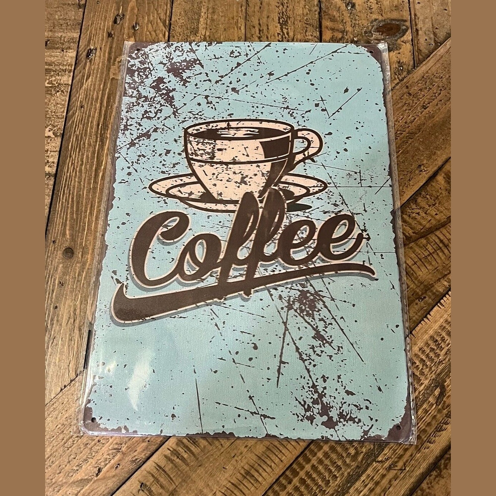 Vintage Coffee Novelty metal sign, 12 x 8 Wall Art Home & Garden:Home Décor:Plaques & Signs Style Your Walls