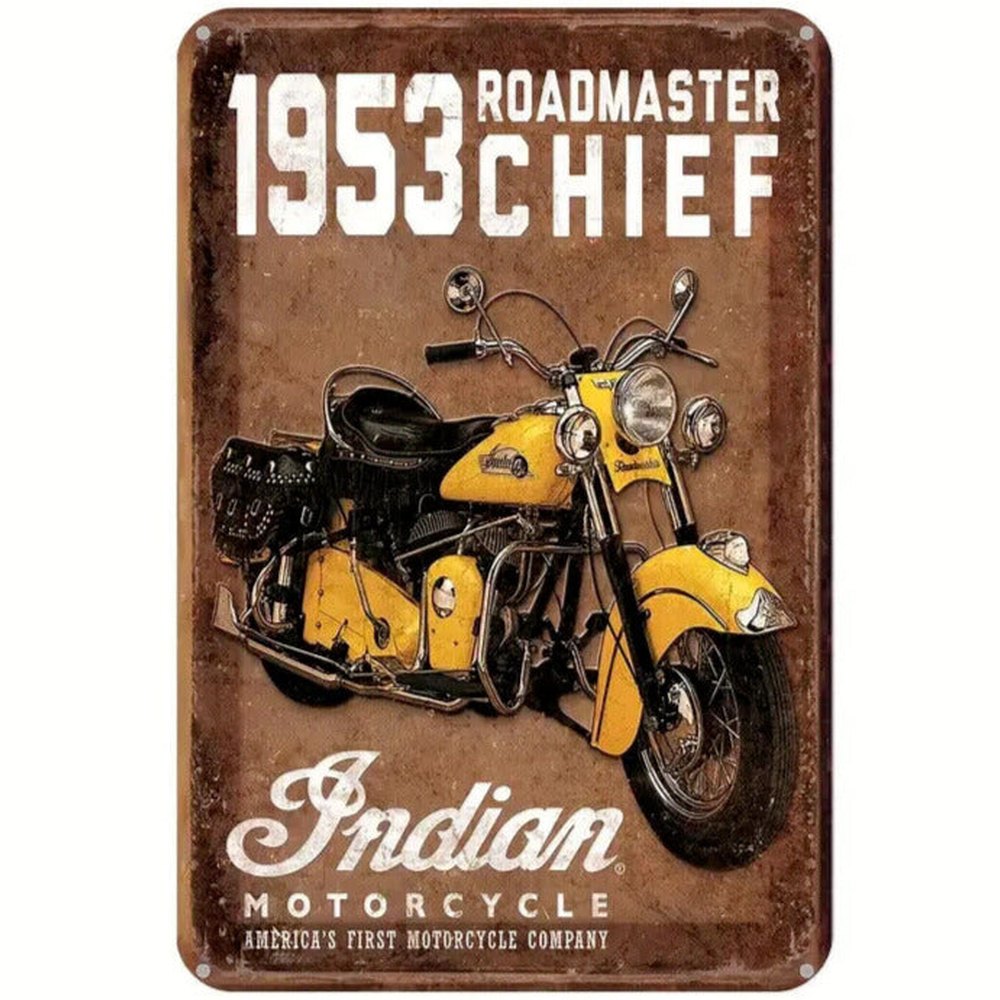 Indian Motorcycle 1953 Roadmaster Chief 8" x 12" Vintage Novelty metal sign Home & Garden:Home Décor:Plaques & Signs Style Your Walls