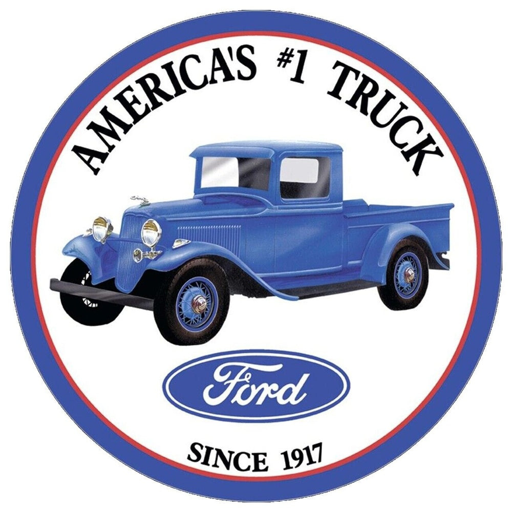 Ford America's #1 Truck Licensed Fully Embossed Steel 11.75" Circular Sign New! Home & Garden:Home Décor:Plaques & Signs Style Your Walls