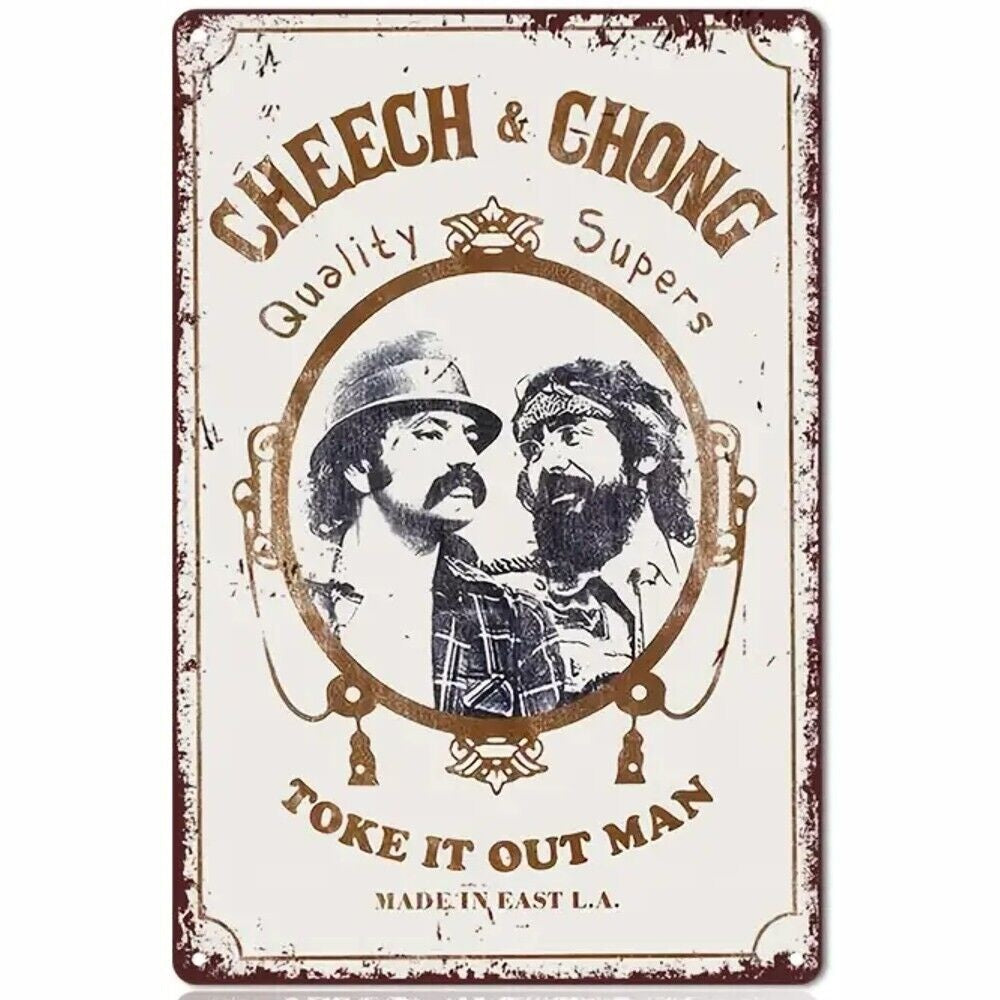 Cheech & Chong Toke It Out Man Vintage Novelty Metal Sign 12" x 8" Wall Art Home & Garden:Home Décor:Plaques & Signs Style Your Walls