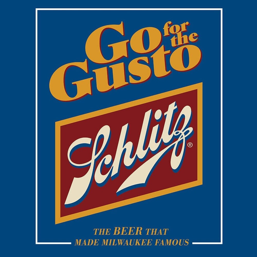 Schlitz Go For The Gusto Beer Vintage Novelty Sign 16" x 12.5" Home & Garden:Home Décor:Plaques & Signs Style Your Walls