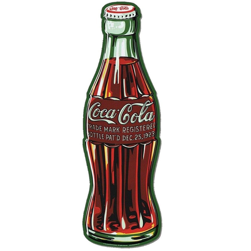 Coca-Cola Bottle Die-Cut Embossed 35.25" x 11.25" Licensed Metal Sign New! Home & Garden:Home Décor:Plaques & Signs Style Your Walls