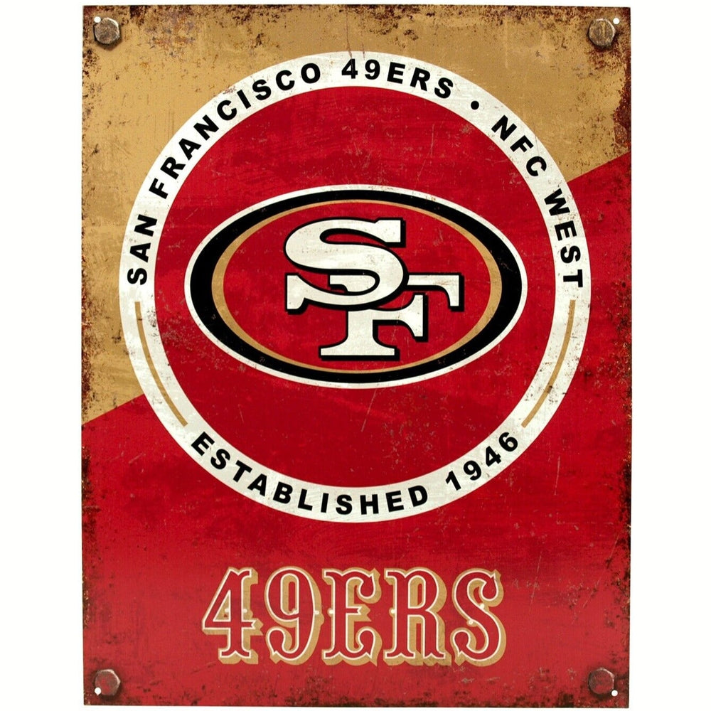 San Francisco 49ers Established 1946 Licensed Vintage Novelty Sign 16" x 12.5" Home & Garden:Home Décor:Plaques & Signs Style Your Walls