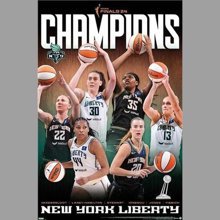 New York Liberty 2024 WNBA Champions Licensed 22.375" x34" Wall Poster NEW Sports Mem, Cards & Fan Shop:Fan Apparel & Souvenirs:Basketball-WNBA Style Your Walls
