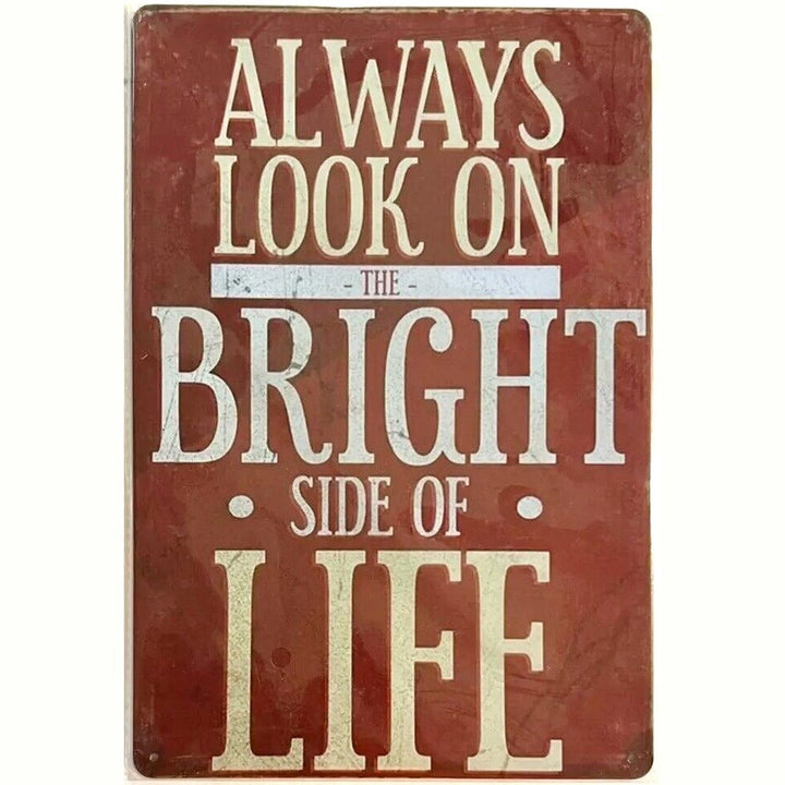 Always Look On The Bright Side Of Life 8" x 12" Vintage Novelty Metal Sign Home & Garden:Home Décor:Plaques & Signs Style Your Walls