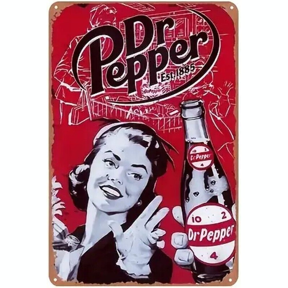 Dr Pepper Est. 1885 Vintage Novelty Metal Sign 12 x 8 Wall Art Home & Garden:Home Décor:Plaques & Signs Style Your Walls