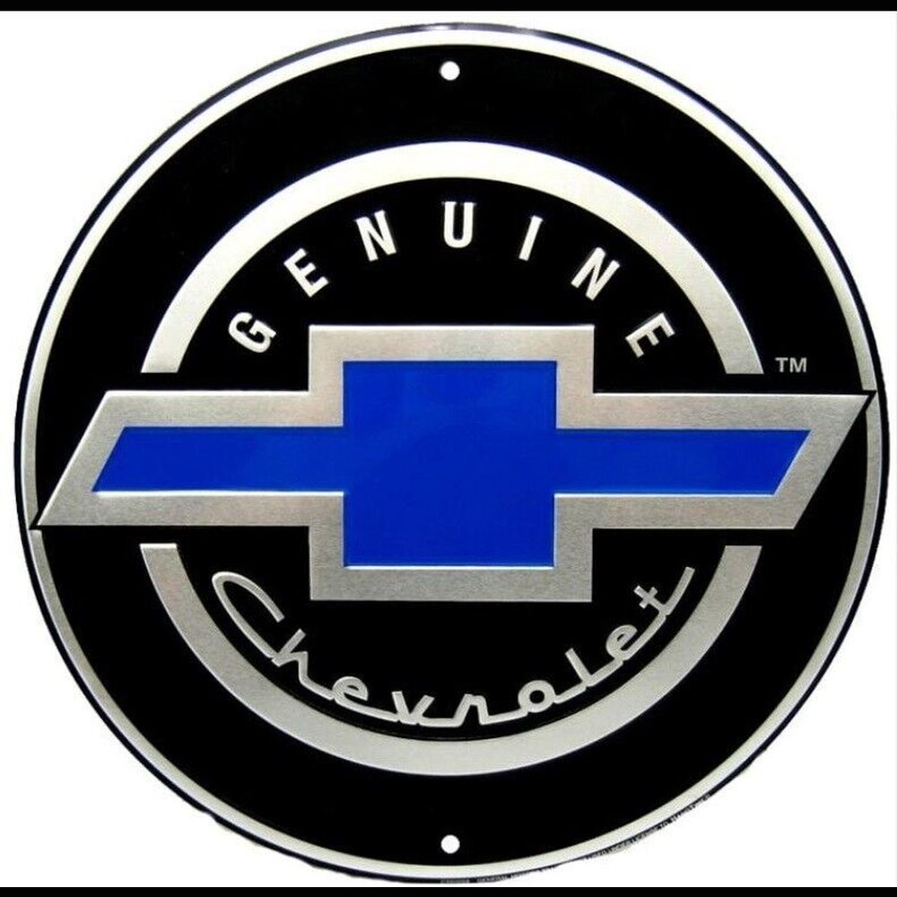 Genuine Chevrolet Embossed Novelty 12" Diameter Circular Sign NEW! Home & Garden:Home Décor:Plaques & Signs Style Your Walls