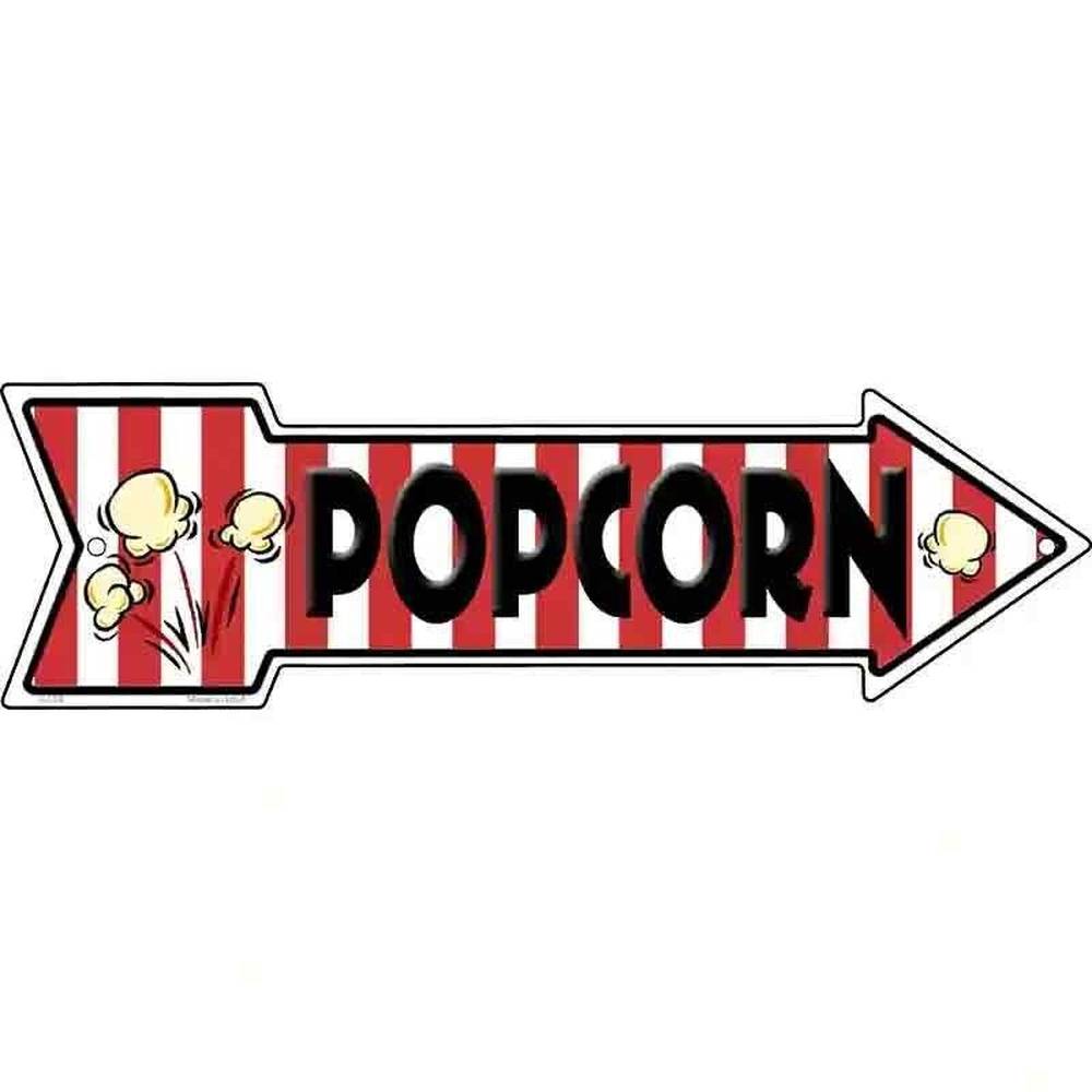 Popcorn Novelty Metal Arrow Sign 17" x 5" NEW! Home & Garden:Home Décor:Plaques & Signs Style Your Walls