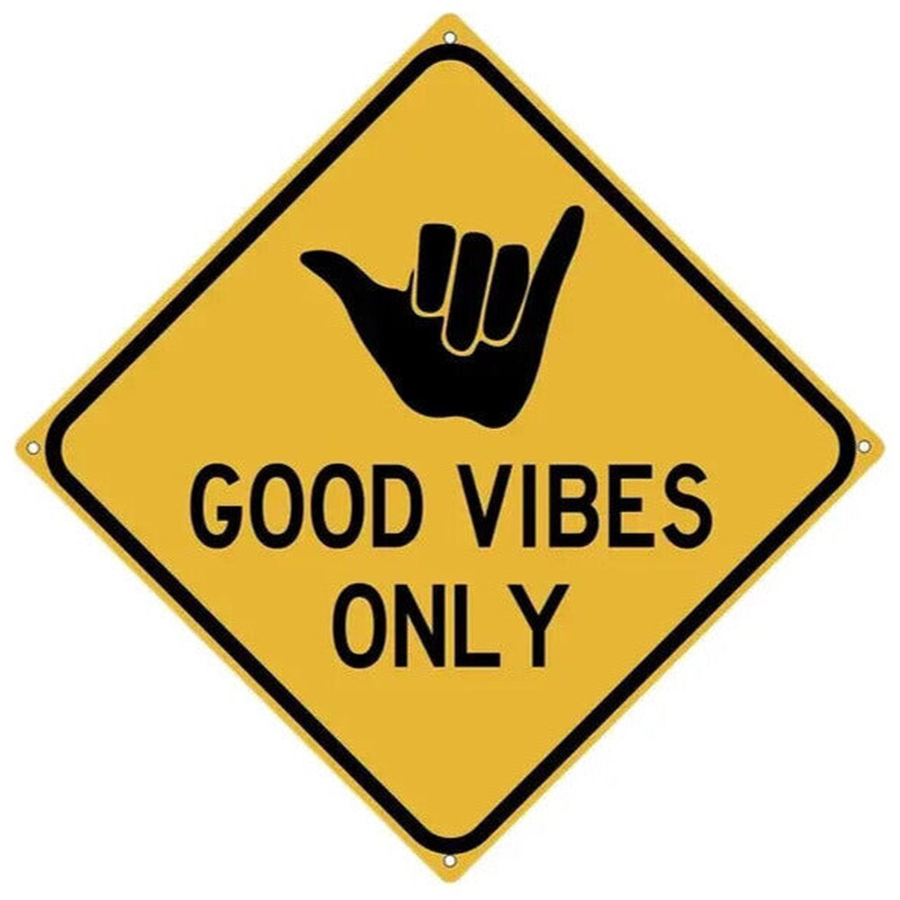 Good Vibes Only Novelty Metal Sign 7.87" x 7.87" Wall Art Home & Garden:Home Décor:Plaques & Signs Style Your Walls