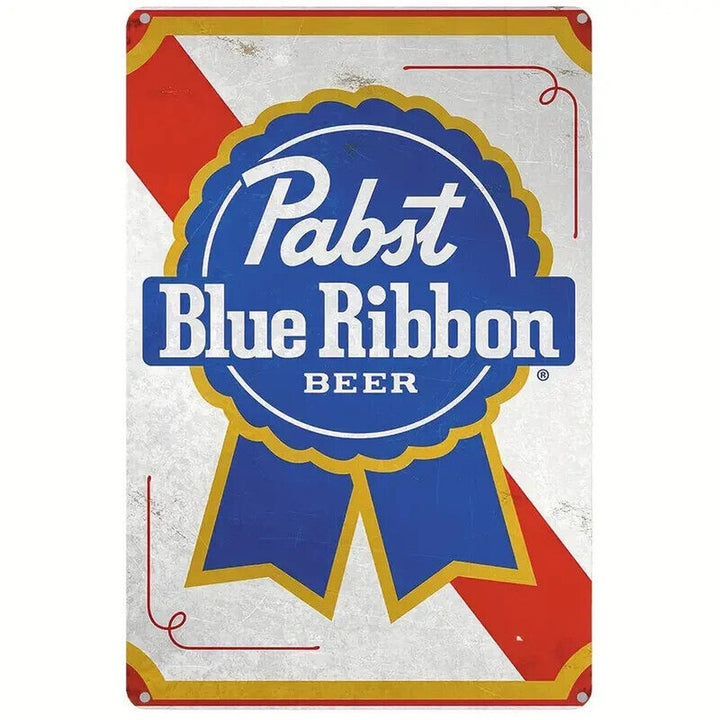 Pabst Blue Ribbon Beer Vintage 12" x 8" Metal Sign NEW! Home & Garden:Home Décor:Plaques & Signs Style Your Walls