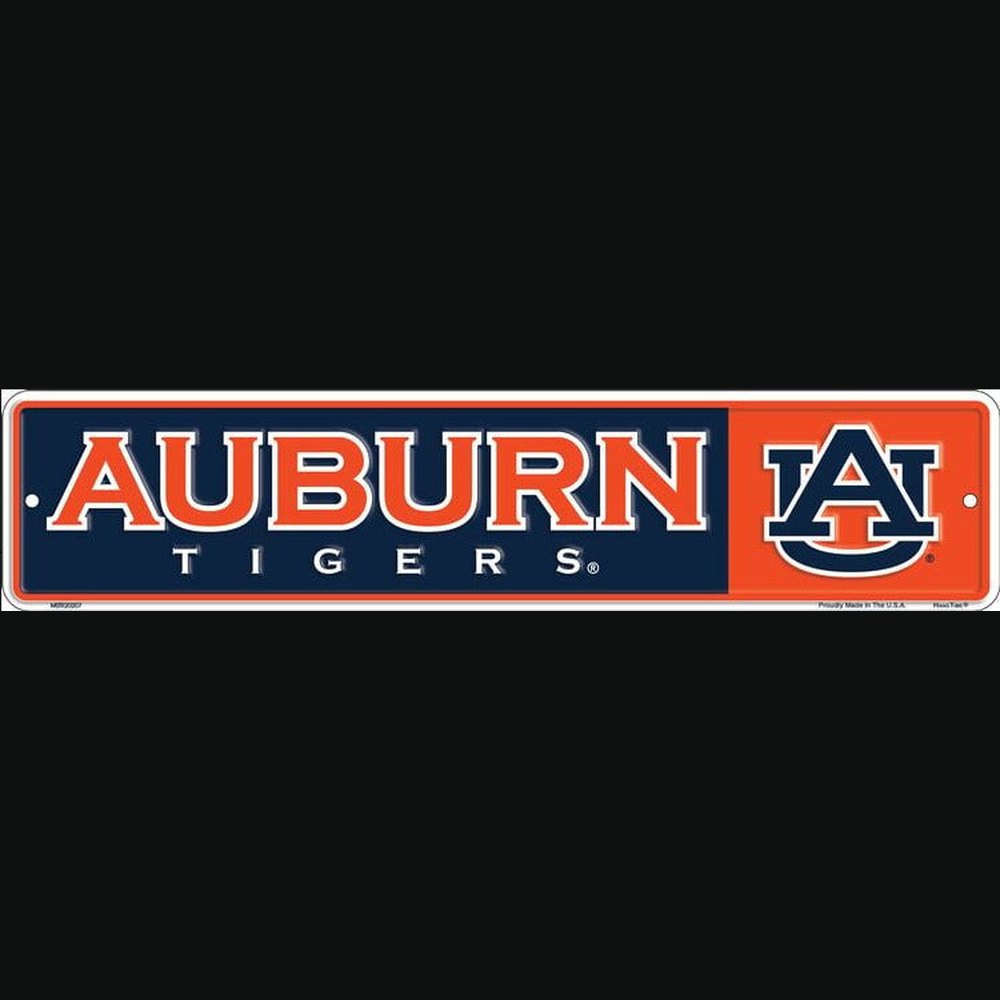 Auburn Tigers Licensed Embossed 18" x 4" Sign NEW! Sports Mem, Cards & Fan Shop:Fan Apparel & Souvenirs:College-NCAA Style Your Walls