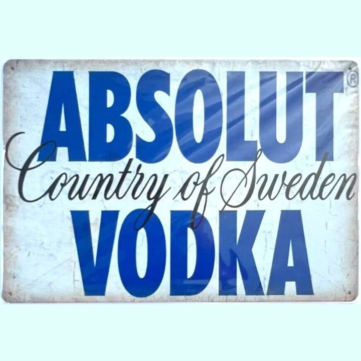 Absolut Vodka Country Of Sweden Vintage Novelty Metal Sign 12" x 8" Wall Art Home & Garden:Home Décor:Plaques & Signs Style Your Walls