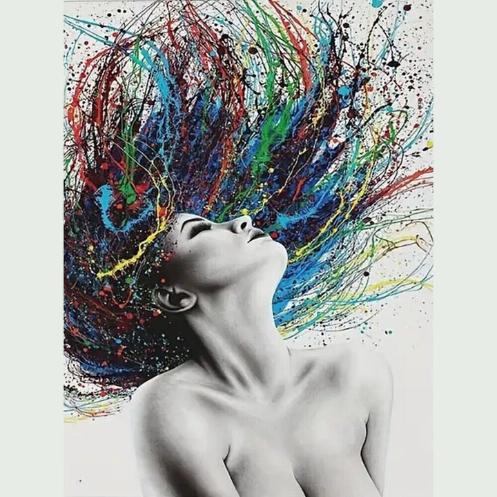 Colorful Abstract Women Body Art Canvas Print 12" x 16" Stunning! NEW! Home & Garden:Home Décor:Posters & Prints Style Your Walls